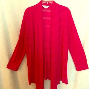 Exclusively Misook Open Front Cardigan Large